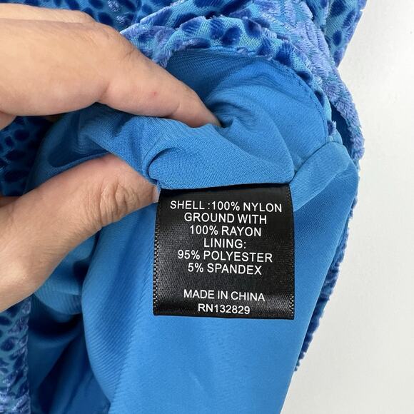 Revolve NBD Size XS? Pari Mini Dress in Textured Blue Leopard Print - Picture 3 of 9